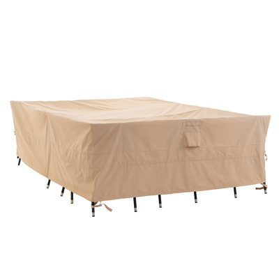 Premium Waterproof Outdoor Patio Rectangular Furniture Set Cover 96"(L)x64"(W)x31"(H), Solution Dyed Rip-Stop Fabric, 3-Year Warranty