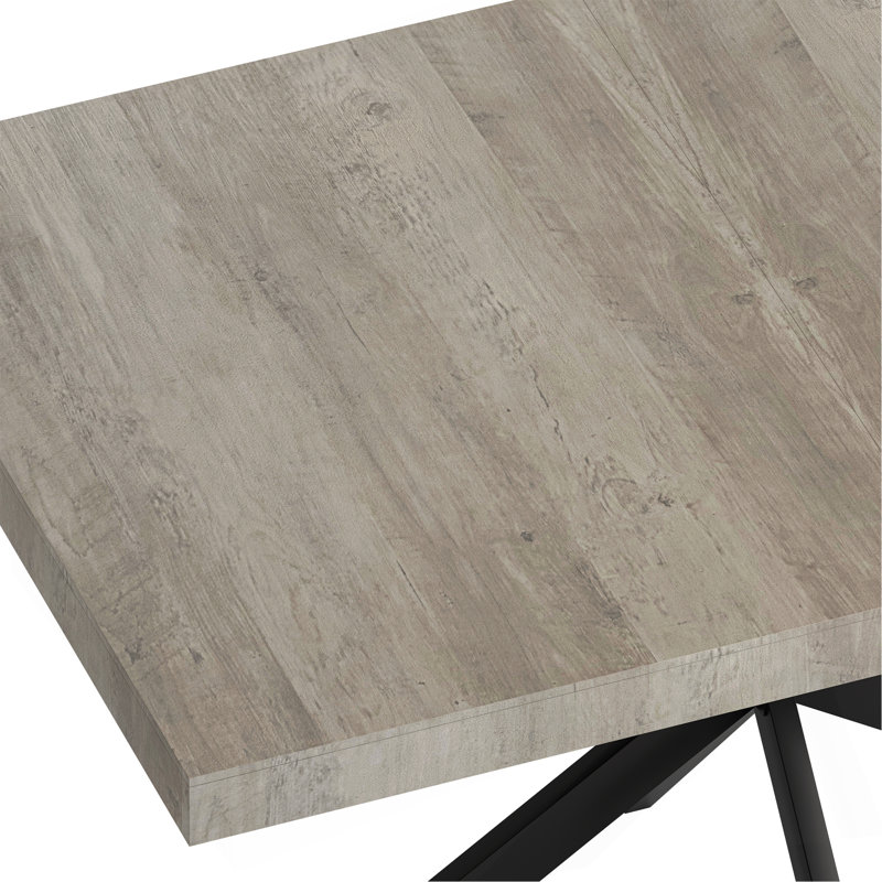 Versatile Rectangular Dining Table With Storage And Adjustable Top, Ideal For Entertaining And Everyday Use., Grey