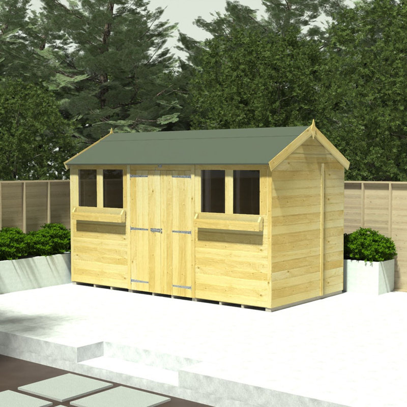 7ft x 12ft Apex Summer Shed