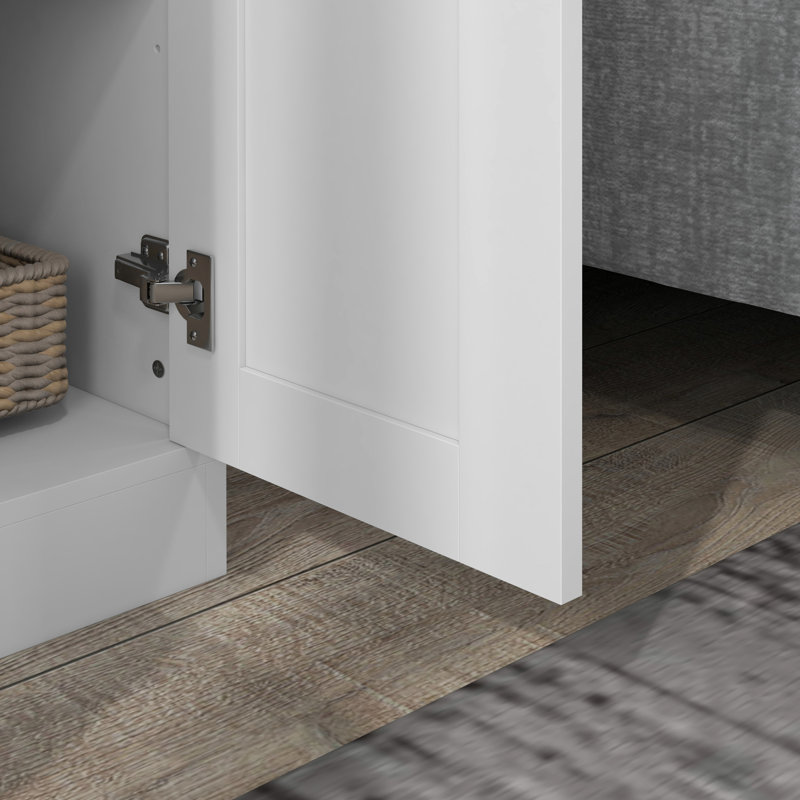 Armoire de 69 po de hauteur, blanc moderne avec unité de rangement polyvalente, réglable pour la maison