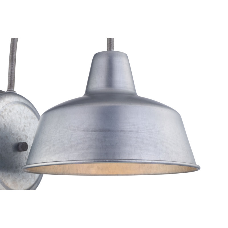 Luminaire de grange d'extérieur Sena, H 11 po x l 8,35 po x P 10,65 po, Argent
