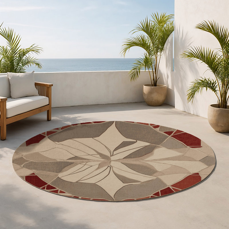 Tapis intérieur et extérieur Perspect, Rond 5 pi