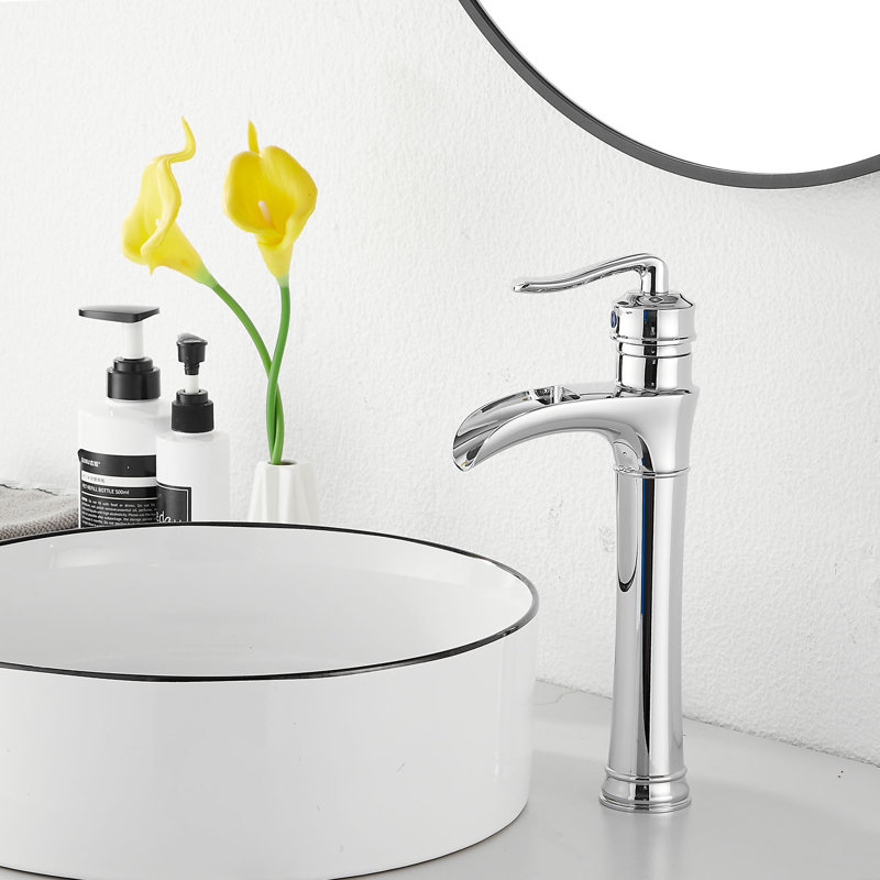 Vessel Sink Faucet Single-handle Bathroom Faucet with Drain Assembly, Polished Chrome