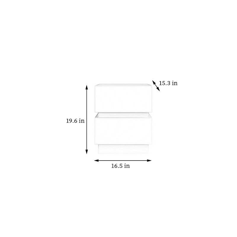 Table de chevet minimaliste crème
