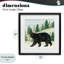 Ours noir dans un bois, reproduction encadrée sous verre, design par Deb Strain-1360959012-1360959019