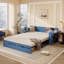 Grand lit de jour avec bureau amovible, tiroirs de rangement et table d'appoint hydraulique, bleu-1566807442-1566807445