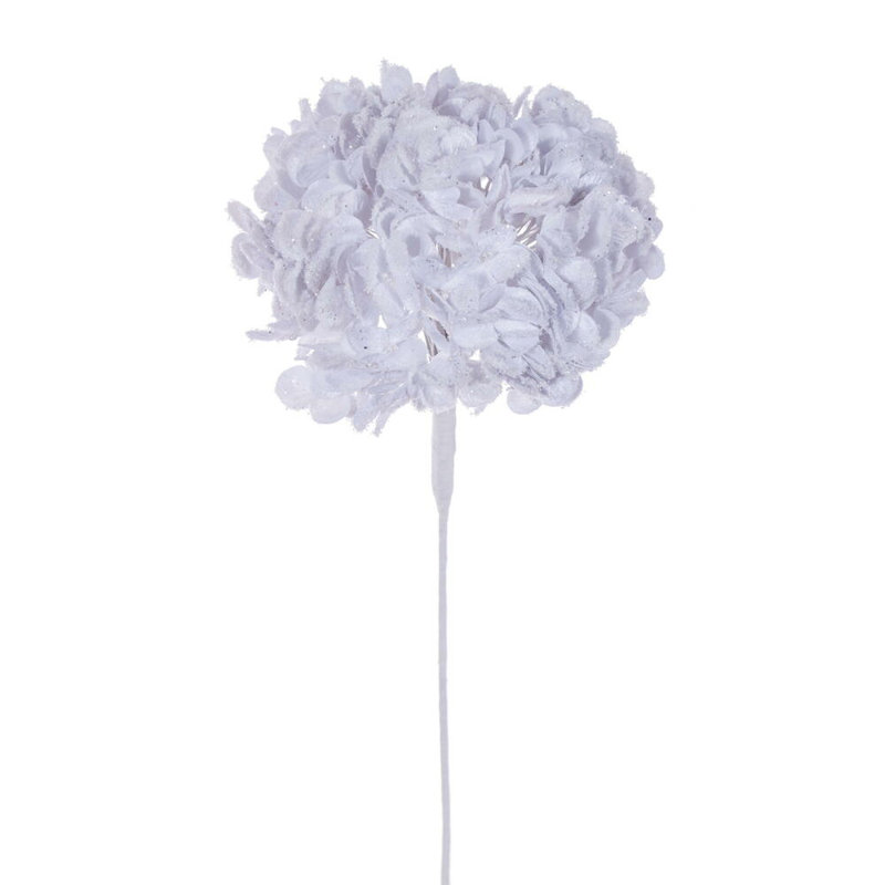 Tige d'hortensia 24 po x 12 po, Blanc / Blanc