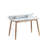 Mid-Century Modern Wood Writing Desk With Hutch-1174230090