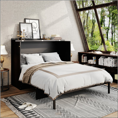 Grand lit escamotable avec grands tiroirs et port USB