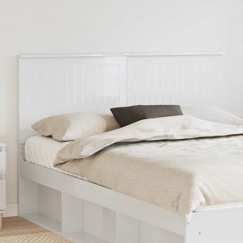 Panel Headboard, EU Double - 150 x 200 cm, Gloss White