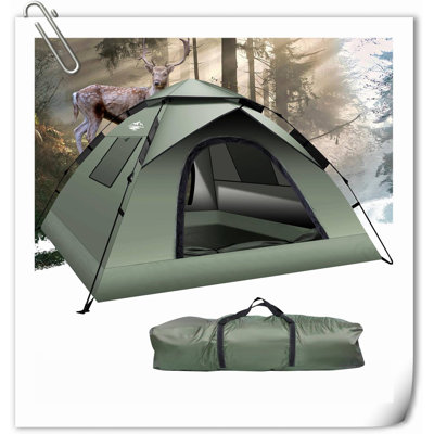 Instant Pop Up Tents For Camping, 2-3 Person Camping Tent Automatic 60S Setup Dome Tent, Double-Thick Waterproof Tent Family Tent For Hiking Backpacki -  GLOBAL GIRLS LLC, ZP0033