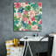 «Tropical Dream Bright On Cream 1 Teal And Gold» par Danhui Nai, art mural sur toile-1963548899