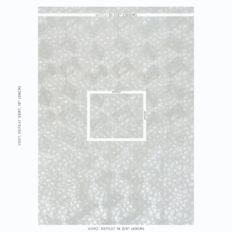 Lotus Embroidery Fabric, Pearl
