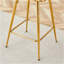 Chaise pivotante quatre pièces, assise douce en coton et en lin noirs, pieds en métal doré, résistant à la rouille et à l'usure, convient aux tables hautes dans les restaurants / bars-904376650-904376642-904376641