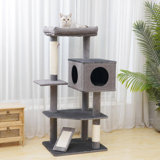 49' Cat Tree with Condo and Scratching Pad