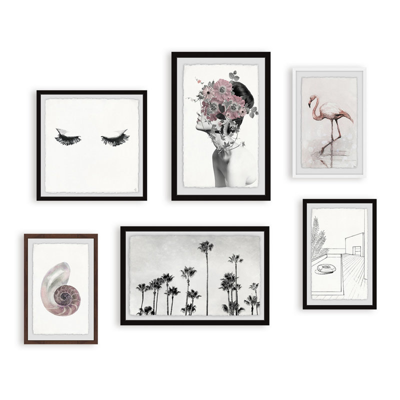Ahoskie Avant Garde Fleur Hexaptych