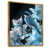 Toile avec cadre flottant or