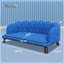 Foam Cushioned Dog , Dark Blue Velvet For Medium And Big Dogs, Stylish Comfy Large Breeds, Cozy Elegant