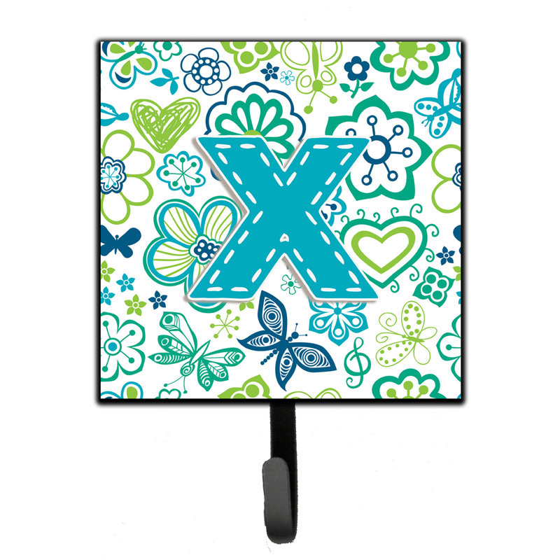 Crochet mural fleurs et papillons, X