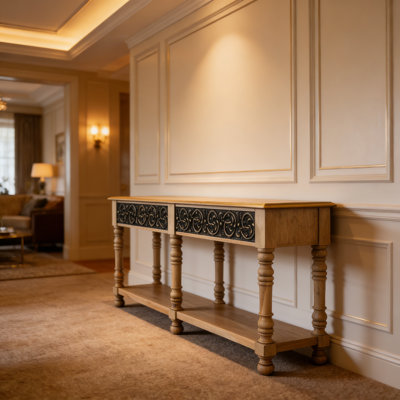 American Vintage Solid Wood Console Table