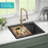 KRAUS Bellucci 28” Granite Workstation Drop In Top Mount Single Bowl Kitchen Sink with Accessories-86781486-86781487