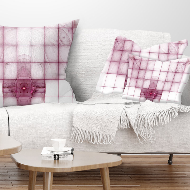 Chauve-souris mauve sur écran Rader - Coussin décoratif imprimé abstrait