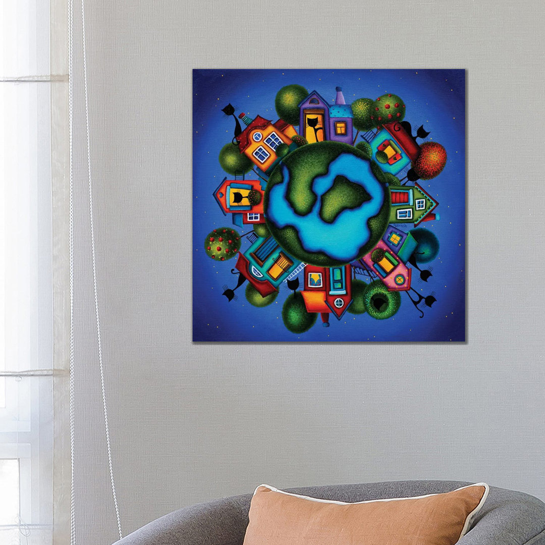 Welcome To Our Happy Place by Gabriela Elgaafary - Wrapped Canvas Print