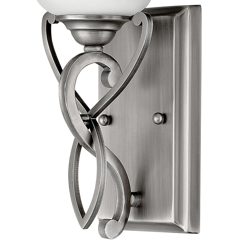Brooke 1-Light Wall Sconce, Antique Nickel, LED2