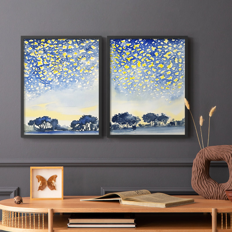 ABSTRACT Series DCCVVII - Reproduction encadrée de qualité supérieure - prête à être accrochée - aucun clou requis - aucun clou requis