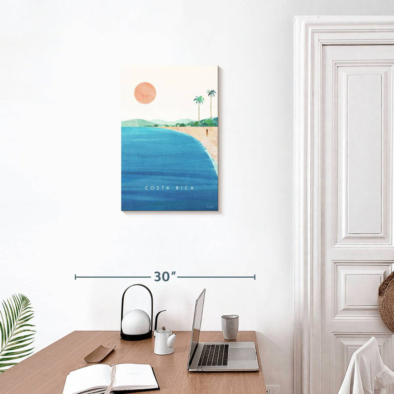 Affiche de voyage rétro Aime, Costa Rica, H 24 po x l 16 po