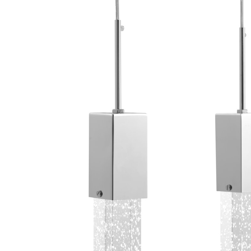 Luminaire suspendu linéaire à 5 lumières pour îlot de cuisine Iliana