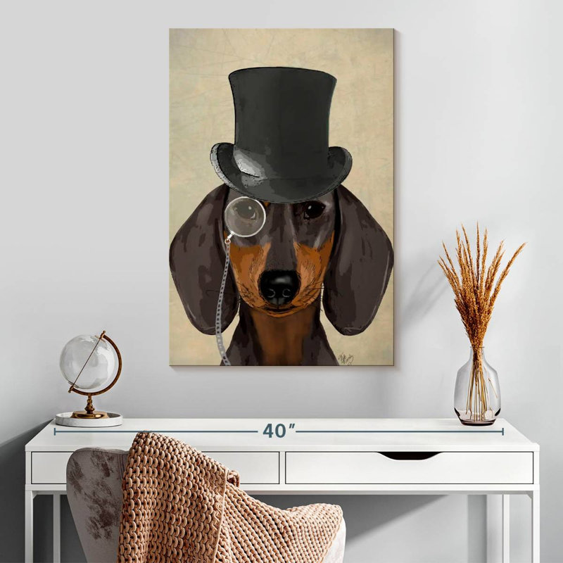Chien et teckel Ketti, H 30 po x l 20 po