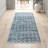 Denyer Geometric Handmade Flatweave Recycled P.E.T. Area Rug in Blue/Gray-33653408