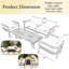 Ensemble de conversation de patio 4 pièces en acier avec coussin beige-1850955081