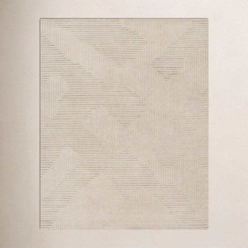 Tapis d'intérieur fait à la main Polk, Rectangle 5 pi x 7 pi 6 po