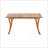 Outdoor 59 Inch Rectangular Solid Wood Table Dining Table,Teak Finish-1709827047