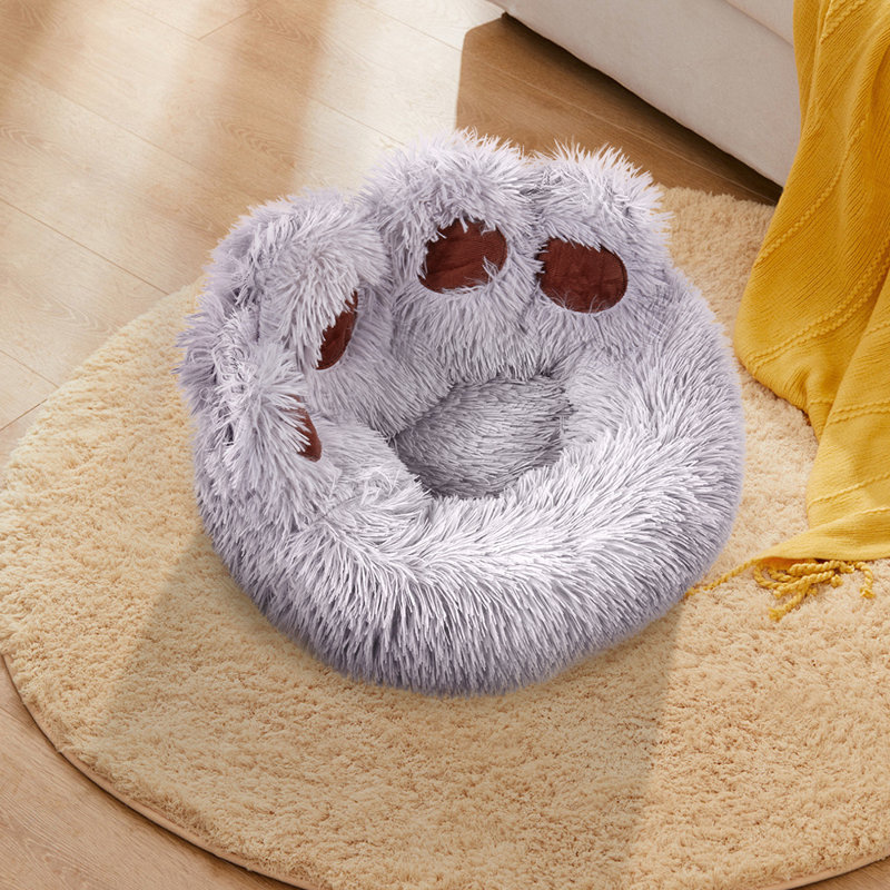 Plush Pet Bed, Grey, 50