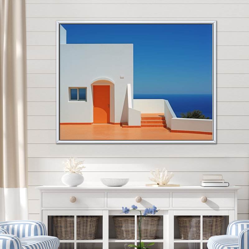 Grosvenor - Coastal Canvas Wall Art, H 16 po x l 32 po x P 1 po, Cadre flottant blanc