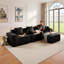 Canapé modulaire en velours côtelé avec combinaison libre et désossé-1129228195