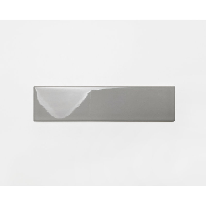Hudson 2" W x 8" L Micro Beveled  Ceramic Singular Tile, Taupe Grey Glossy