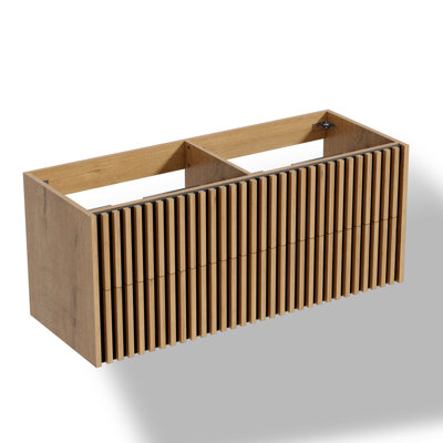 Base de meuble-lavabo mural double 48 po, sans lavabo et robinet 48 po