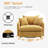 46" Oversized Swivel Chair With Ottoman Upholstered Deep Seat Accent Chair With 2 Pillows Suitable For Living Room, Bedroom, Lounge, Office-1731208890