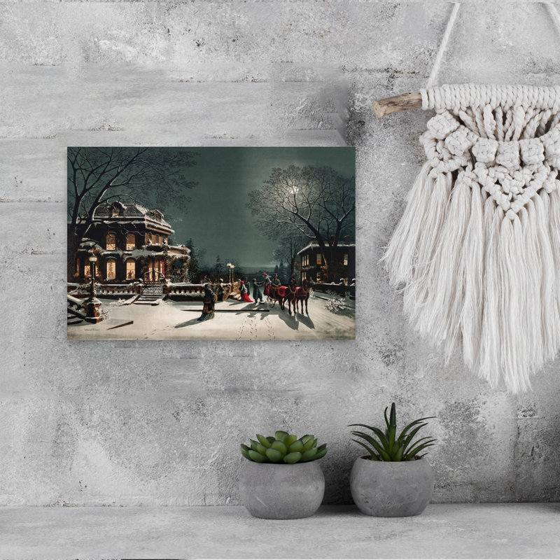 Yesteryear Christmas Town 1 Piece Wrapped Canvas Wall Art, 30.48cm H x 45.72cm W