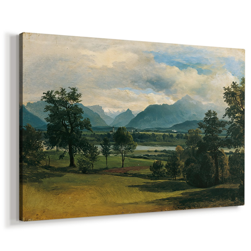 Vue d'une vallée alpine - Galerie Gauermann - toile tendue - c. Milieu du 19e siècle, 32 x 48