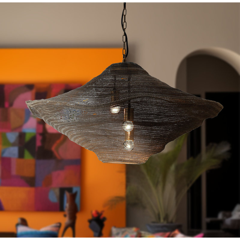 Luminaire suspendu à 3 lumières Metropolitan Marseille, design Robin Baron