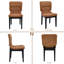 Modern Patchwork Upholstered Armless Dining Side Chairs, Contemporary PU Leather & Chenille Accent Chairs with Solid Wood Legs, Ergonomic Dining Chair for Kitchen Living Room-1804028234-1804028239