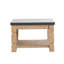 Table basse 47,8 x 28 x 18,8 po - Élévation gracieuse en béton et en bois 47,8 x 28 x 18,8