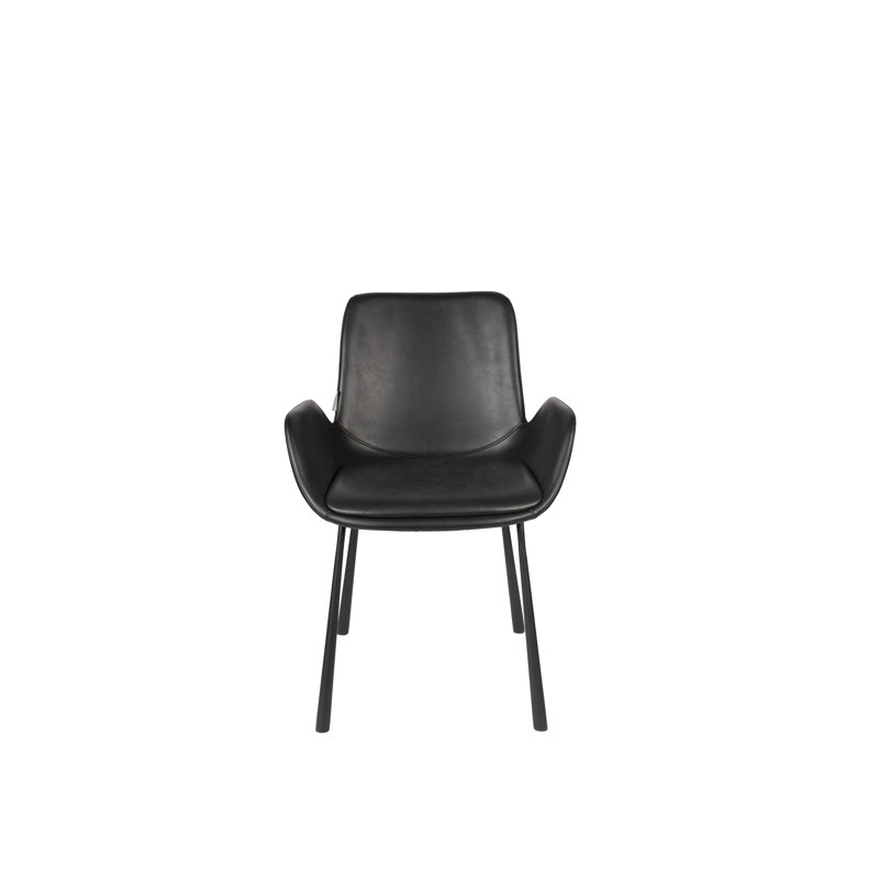 Albert Kuip Upholstered Arm Chair, Black