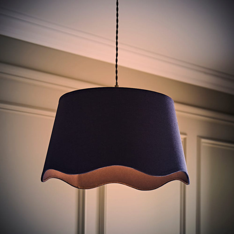 Alazar Empire Lamp Shade ( Slip-On ), 25.5cm H x 45cm W x 45cm D, Blue