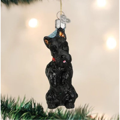 Old World Christmas Glass Blown Ornament for Christmas Tree, Scottish Terrier